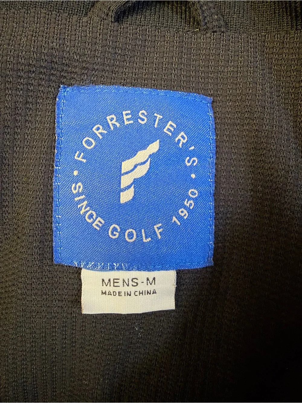 Forrester's Golf Men’s MED 1/4 Zip Black Pullover Windbreaker Lined NWOT